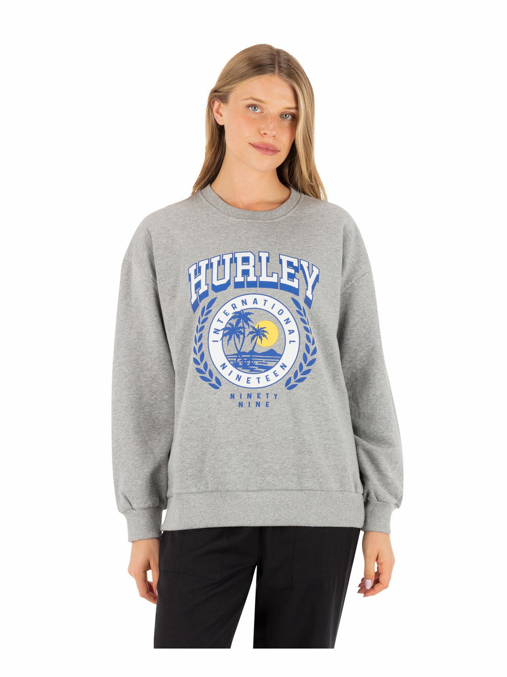 Hurley For Sale | Academy Oversized Crew - Grey Heather