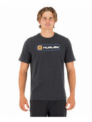 Hurley Discount | Inlined Slub Short Sleeve - Black Heather