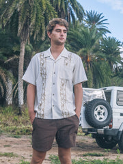 Hurley Discount | Sano Camp Embroidered Short Sleeve - Bone