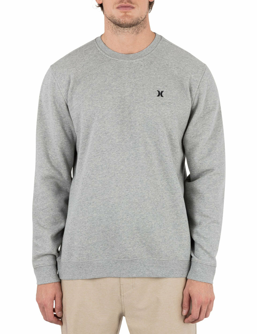 Hurley On Sale | Icon Long Sleeve Crew - GREY HEATHER