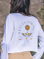 Hurley | Eagles High Long Sleeve Crop Tee - WHITE