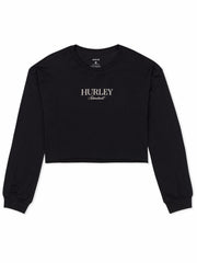 Hurley Discount | Floreal Long Sleeve Crop T-Shirt - BLACK