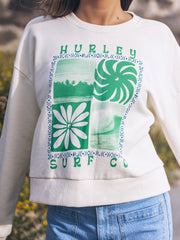 Hurley Discount | Cycles Of The Earth Boxy Crew - Off White