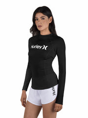 Hurley Discount | One & Only Solid Mock Neck Long Sleeve Rashguard - Black