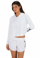 Hurley On Sale | One & Only Solid Long Sleeve Hooded Rashguard - White