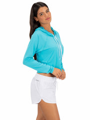 Hurley Onsale | One & Only Solid Long Sleeve Hooded Rashguard - Surf Blue
