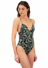 Hurley | Marina Rib Moderate One Piece - Willow