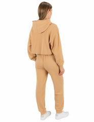 Hurley Discount | Stowe Crop Hoodie - Tan