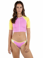 Hurley | Summer Block Mod Scoop Bikini Bottom - Aster / Mimosa