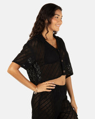 Hurley | Crochet Camp Shirt - Black