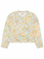 Hurley Discount | Fall Palms Boxy Crew - STARLIGHT BLUE