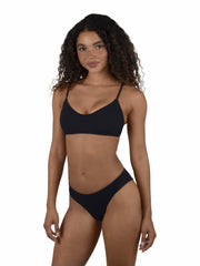 Hurley On Sale | Max Solid Mid Rise Cheeky Bottom - Black