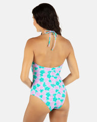 Hurley Onsale | Lani Floral Cheeky Knot One Piece - Teal
