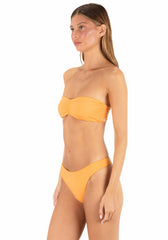 Hurley Onsale | Reversible Solid Shirred Bandeau - Maui Mango / Mimosa
