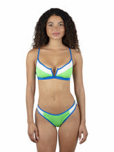Hurley For Sale | Summer Block V Wire Bralette Bikini Top - Imperial Blue / Grass Green