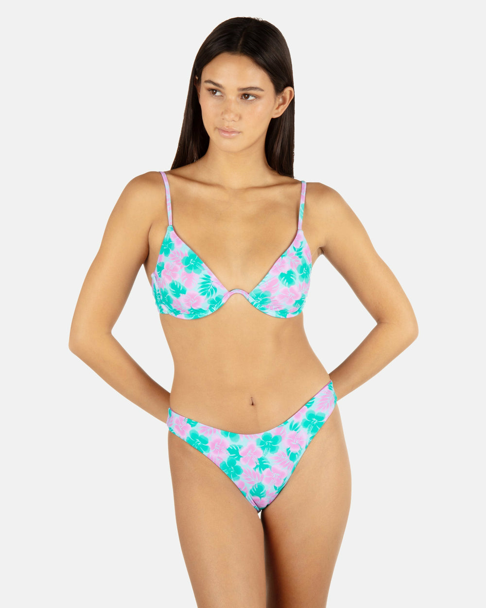 Hurley | Lani Floral Underwire Bra - Teal