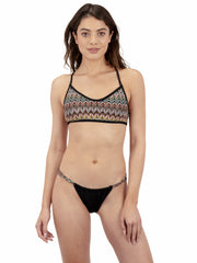 Hurley For Sale | Chevron Knit Cheeky Bikini Bottom - Black