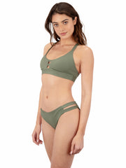 Hurley | Max Solid Moderate Bikini Bottom - Willow