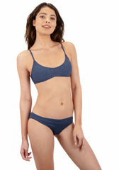 Hurley For Sale | New Wave Jacquard Moderate Bikini Bottom - Washed Indigo