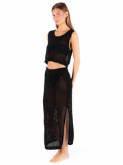 Hurley Discount | Embroidered Crochet Jacquard Tank - Black