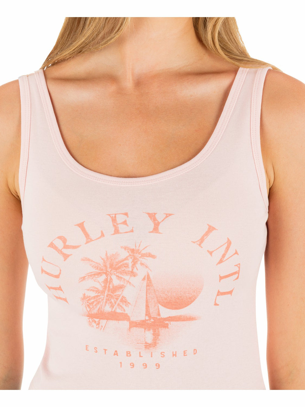 Hurley | Seaside Scoop Crop Tank - English Rose
