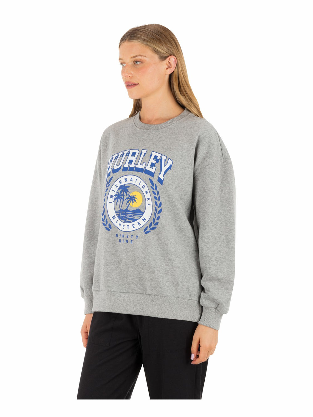 Hurley For Sale | Academy Oversized Crew - Grey Heather