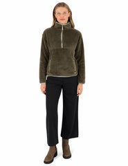 Hurley Discount | Scout Polar Fleece Anorak - Vintage Olive