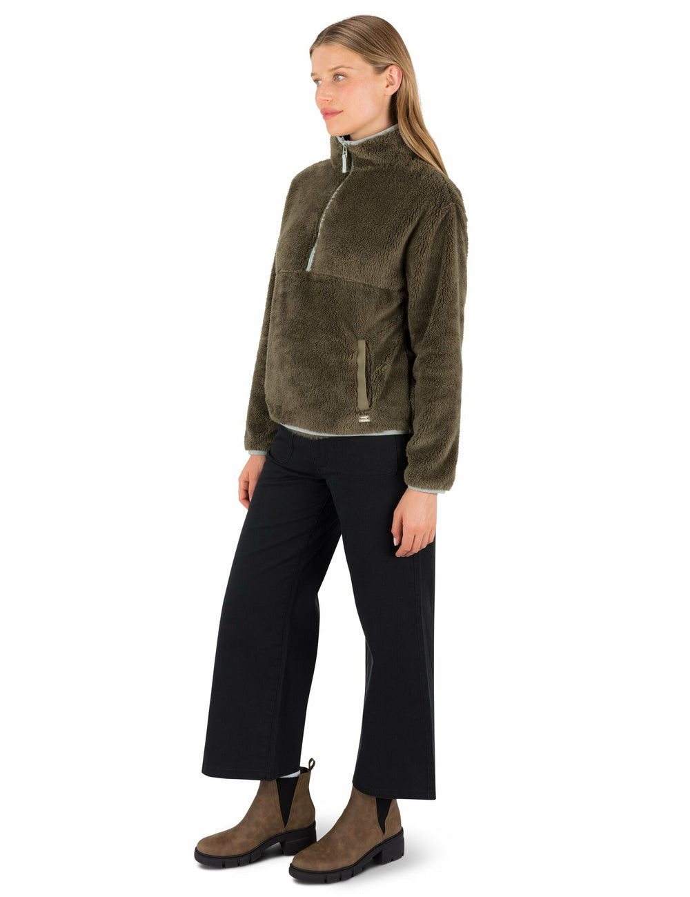 Hurley Discount | Scout Polar Fleece Anorak - Vintage Olive
