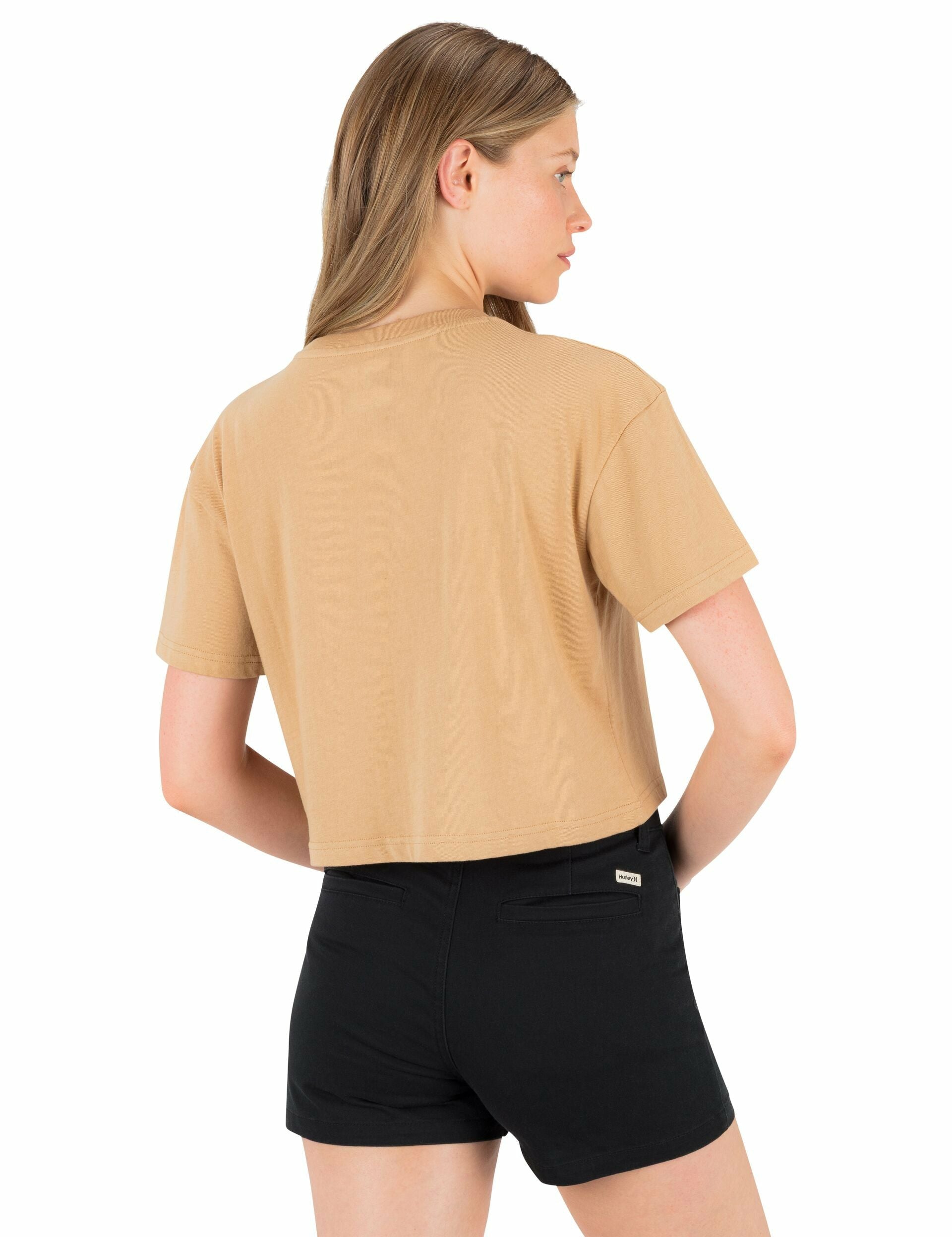 Hurley Discount | Blossom Boxy Crop Tee - Tan