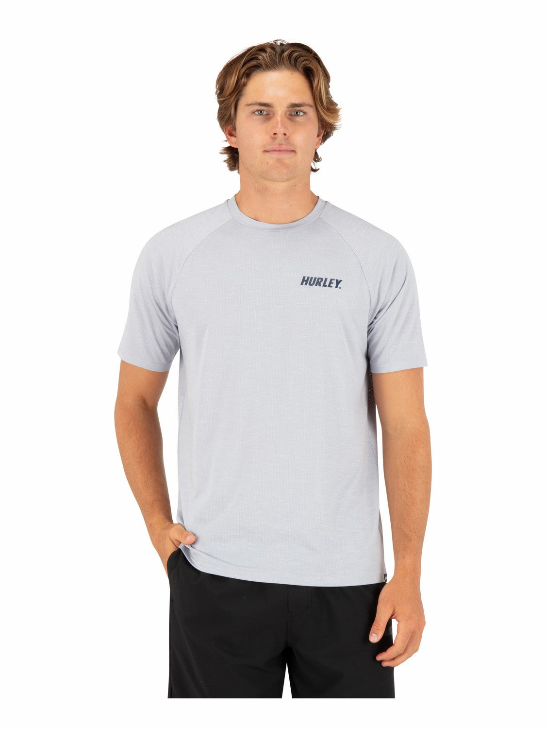 Hurley Discount | H2O Dri Outback Short Sleeve Top - Light Asteroid