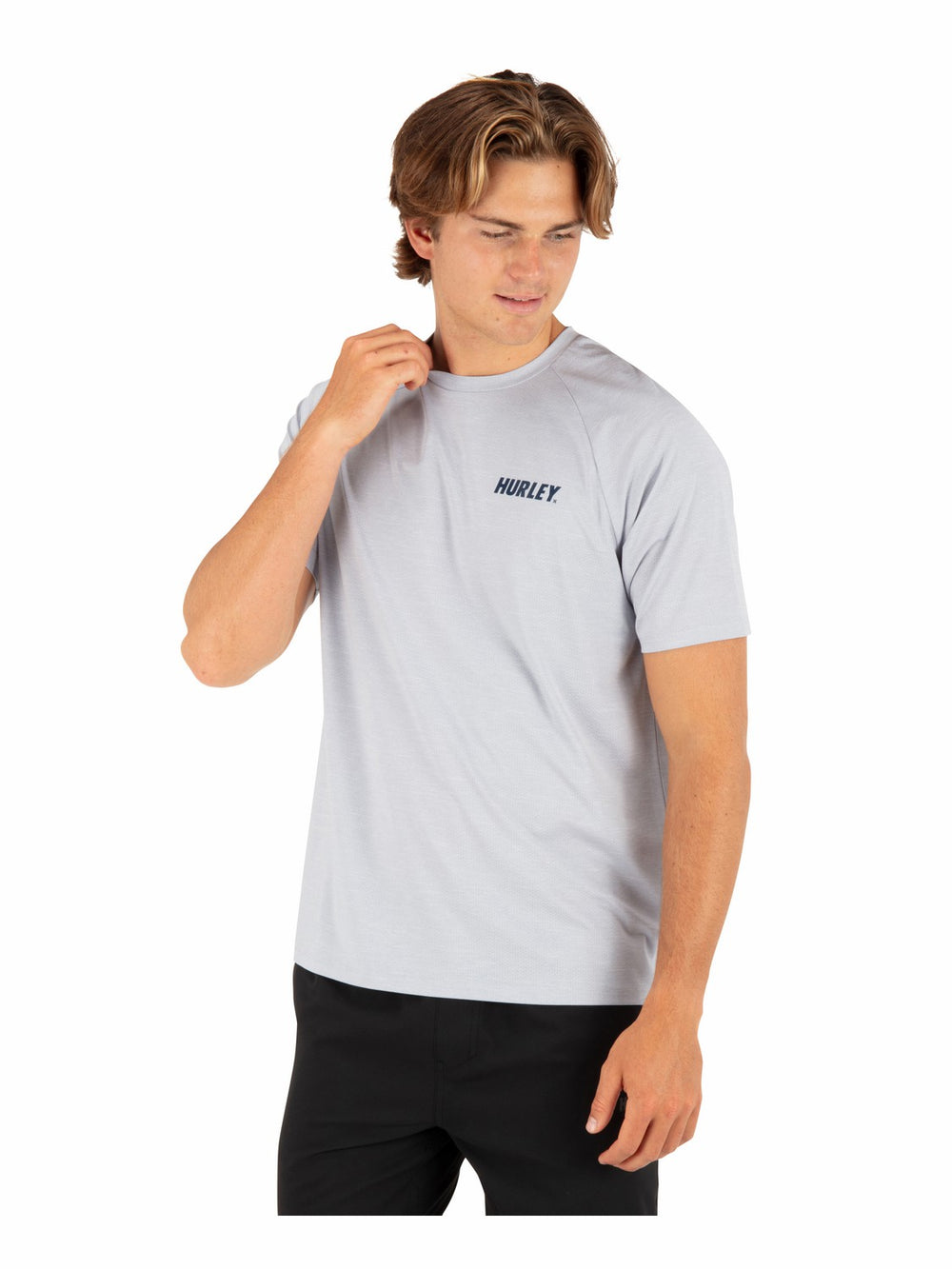 Hurley Discount | H2O Dri Outback Short Sleeve Top - Light Asteroid