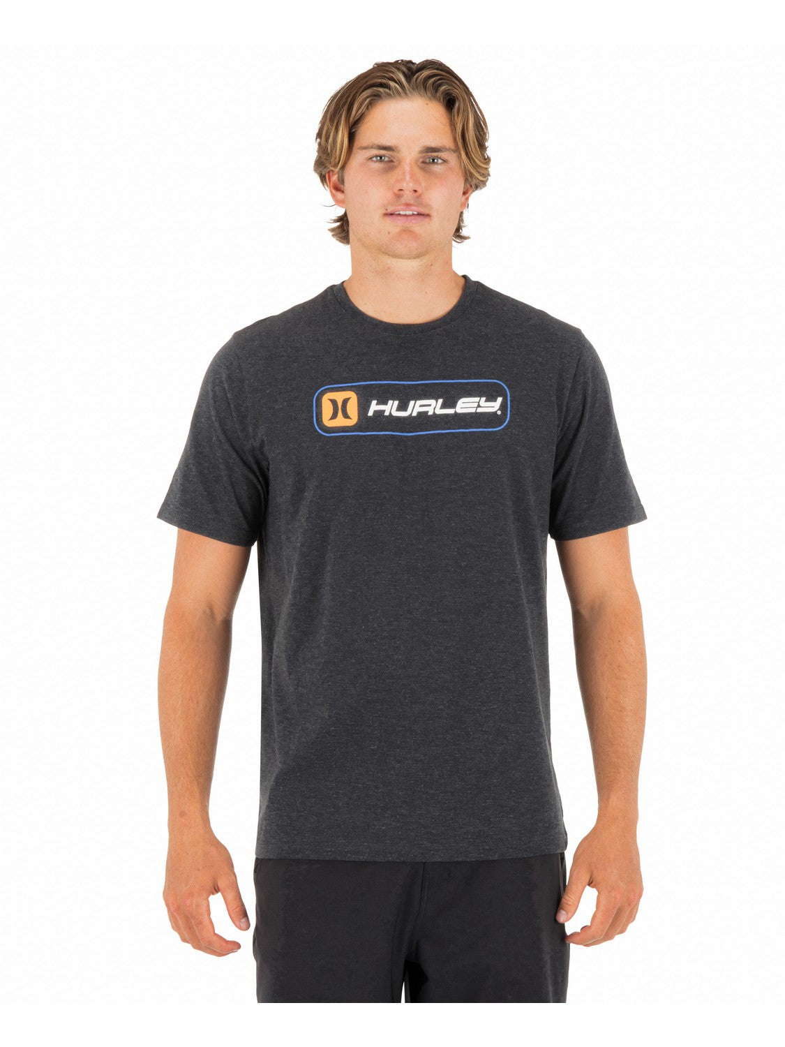 Hurley Discount | Inlined Slub Short Sleeve - Black Heather