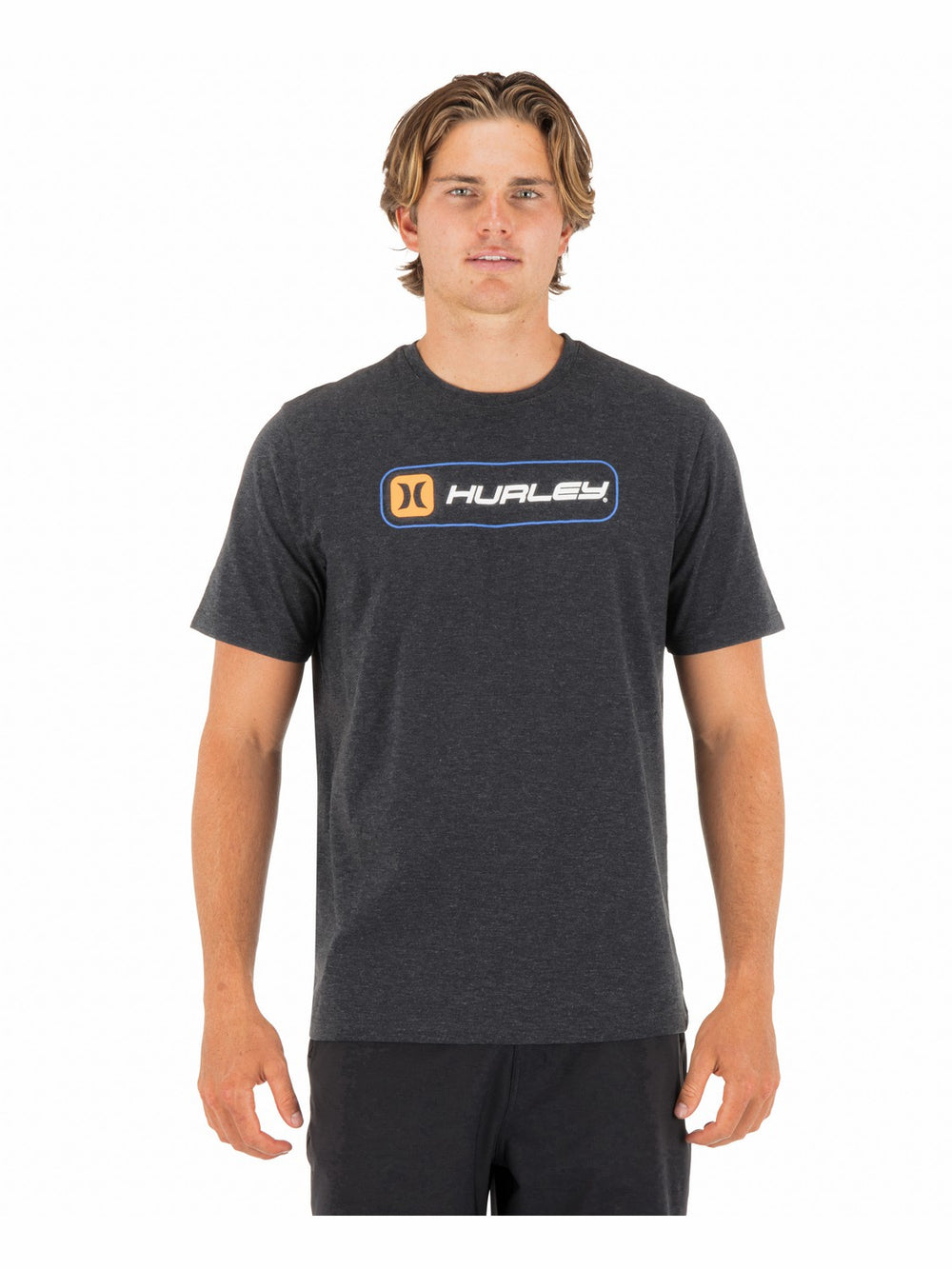 Hurley Discount | Inlined Slub Short Sleeve - Black Heather