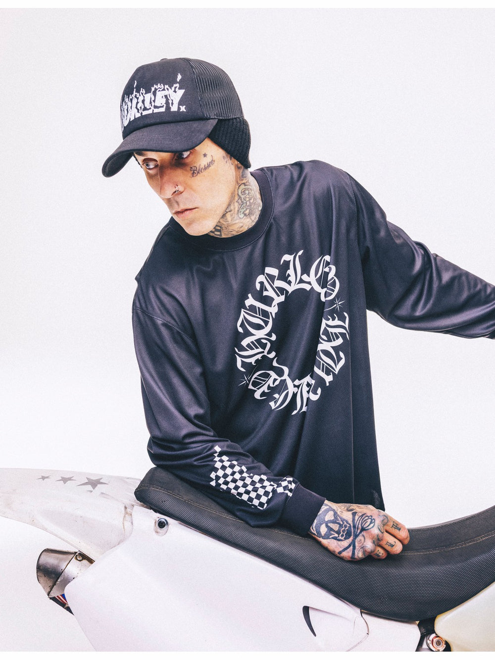 Hurley | Hurley x Travis Barker Check Out Long Sleeve Jersey - BLACK