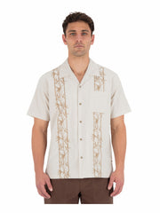 Hurley Discount | Sano Camp Embroidered Short Sleeve - Bone