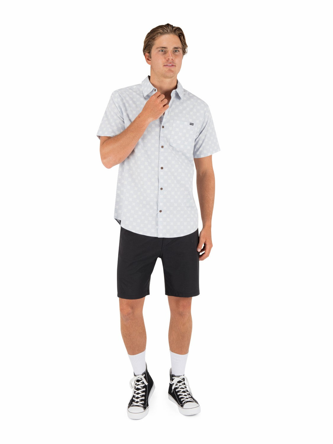 Hurley | Lido Stretch Short Sleeve - Light Asteroid