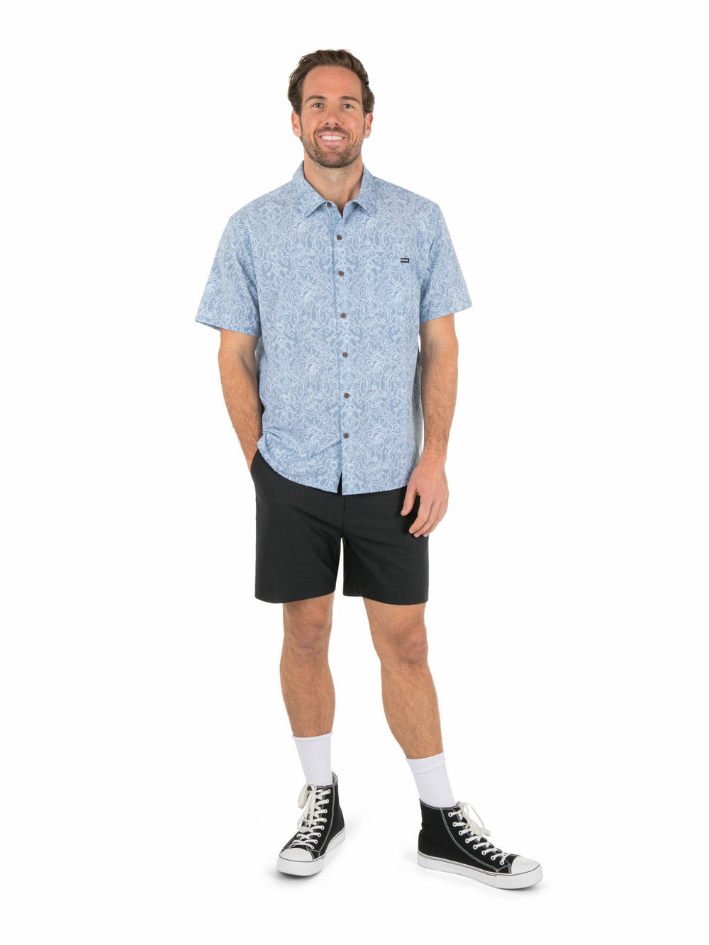 Hurley Discount | Newport Stretch Short Sleeve - Worker Blue