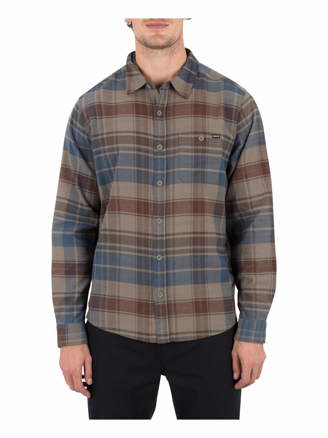 Hurley | Portland Stretch Flannel Long Sleeve - Army