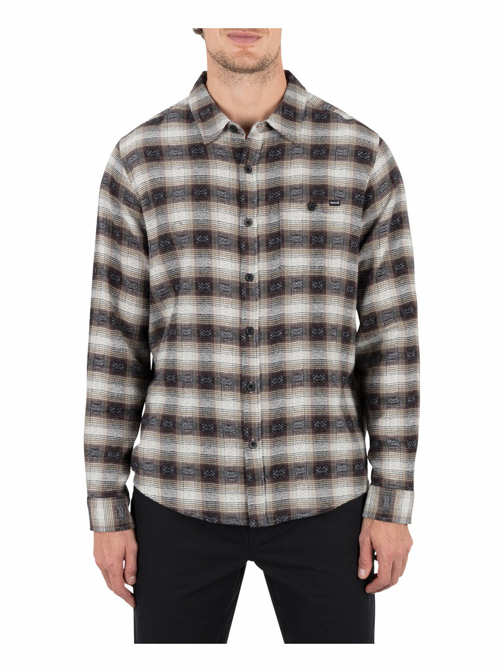 Hurley On Sale | Portland Stretch Flannel Long Sleeve - Black