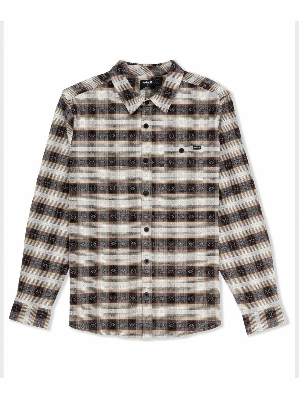 Hurley On Sale | Portland Stretch Flannel Long Sleeve - Black