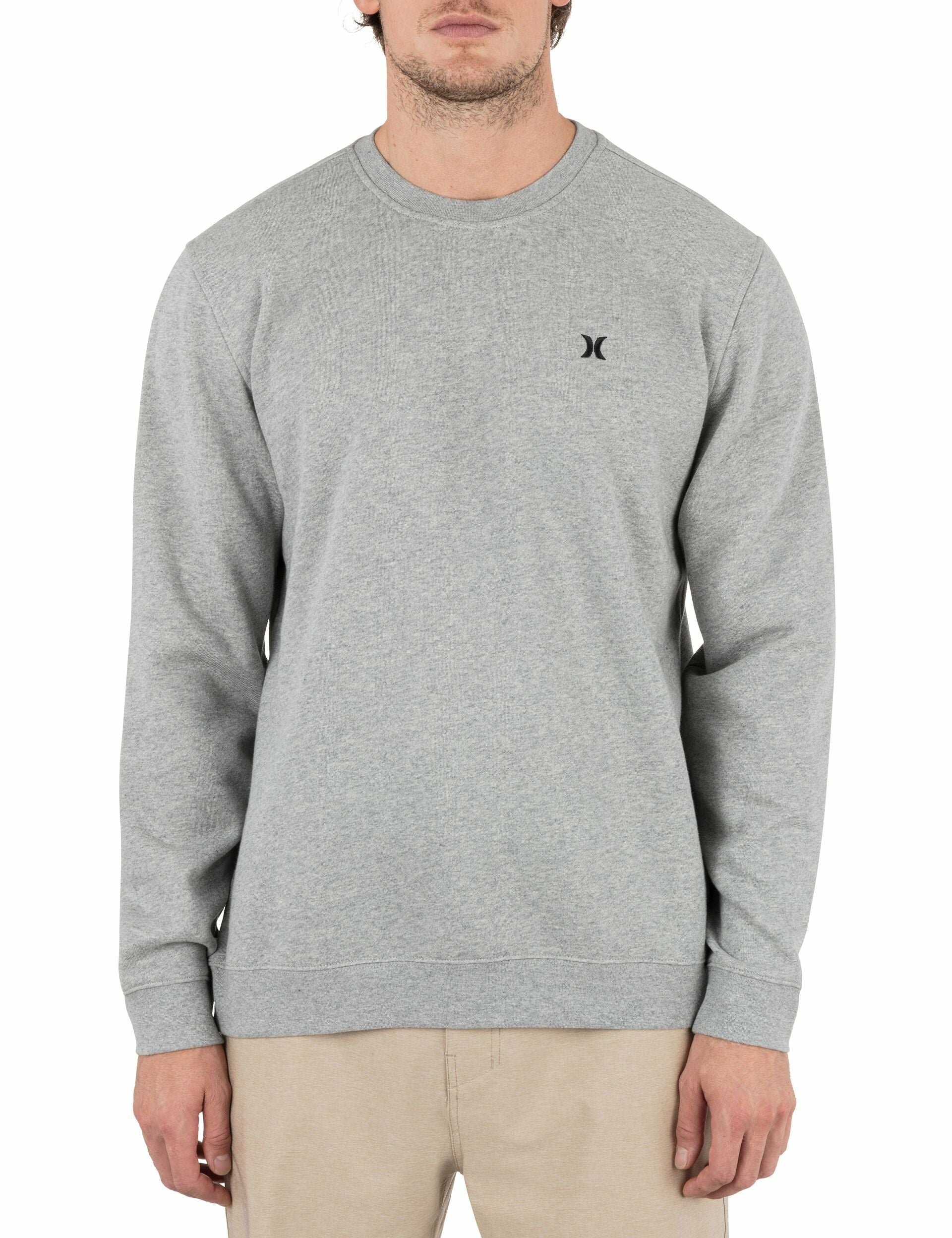 Hurley On Sale | Icon Long Sleeve Crew - GREY HEATHER