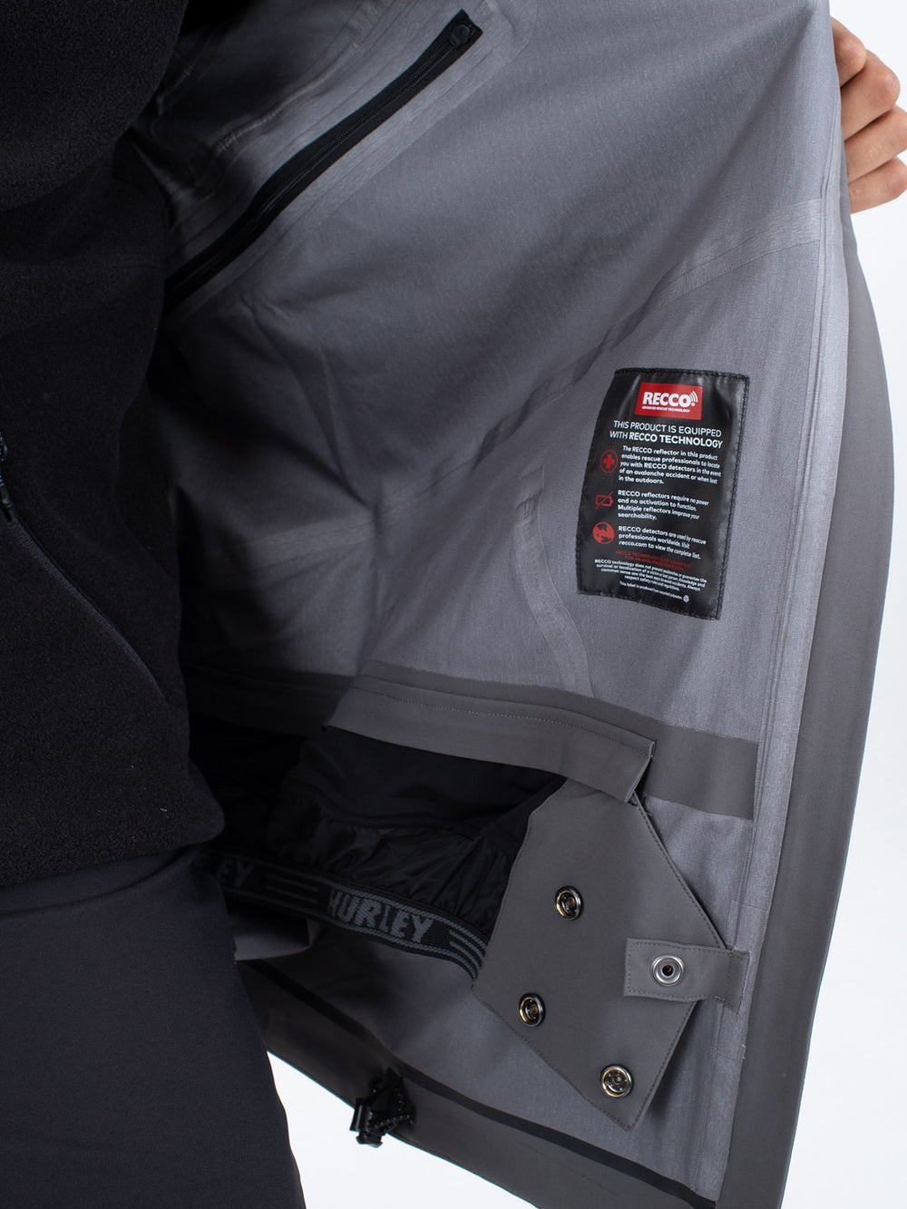 Hurley For Sale | Cream Snow Jacket - Dark Stone Grey