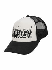 Hurley For Sale | Hurley x Travis Barker Flame Trucker Hat - Black/White