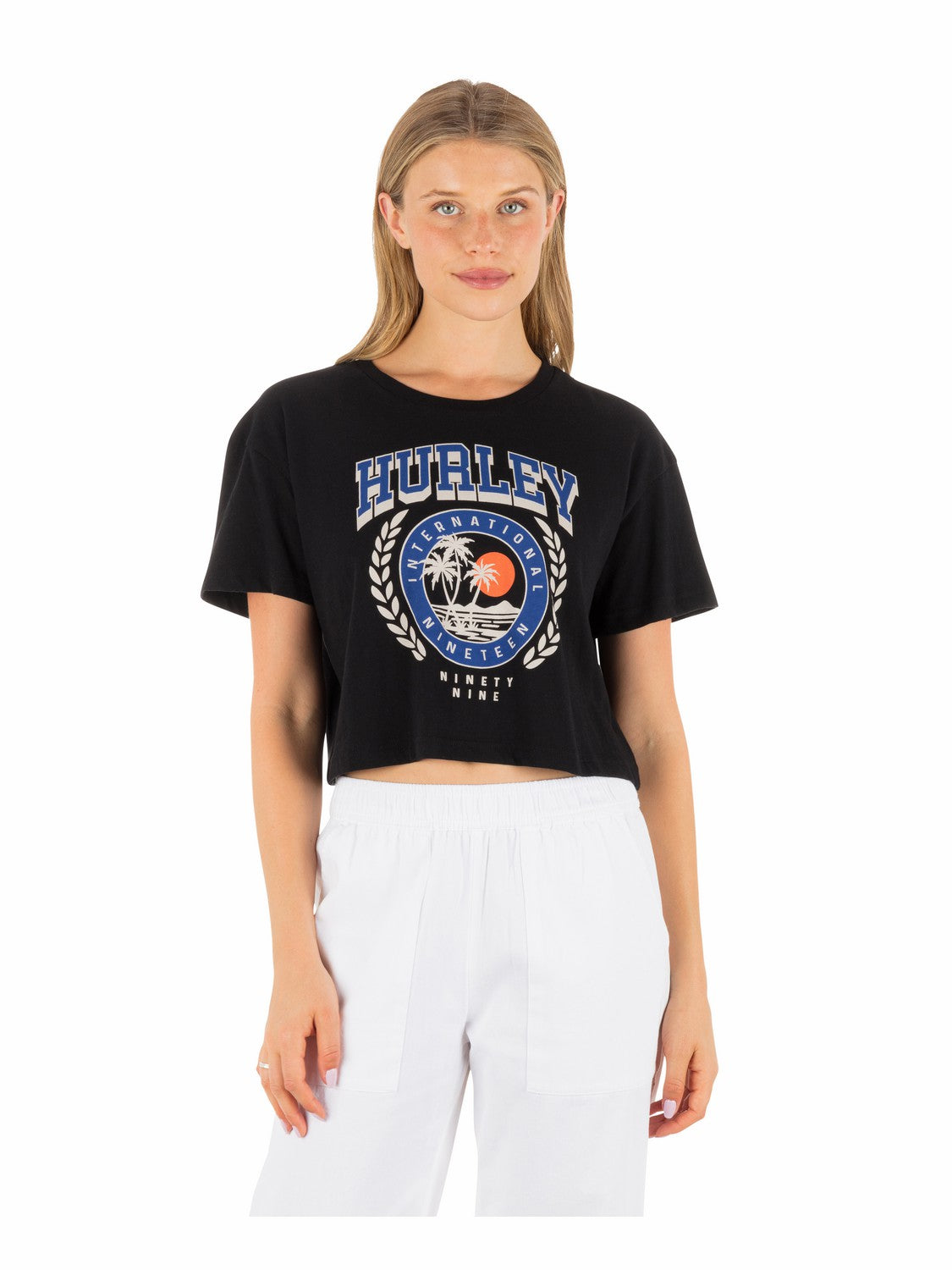 Hurley | Academy Boxy Crop Tee - Black
