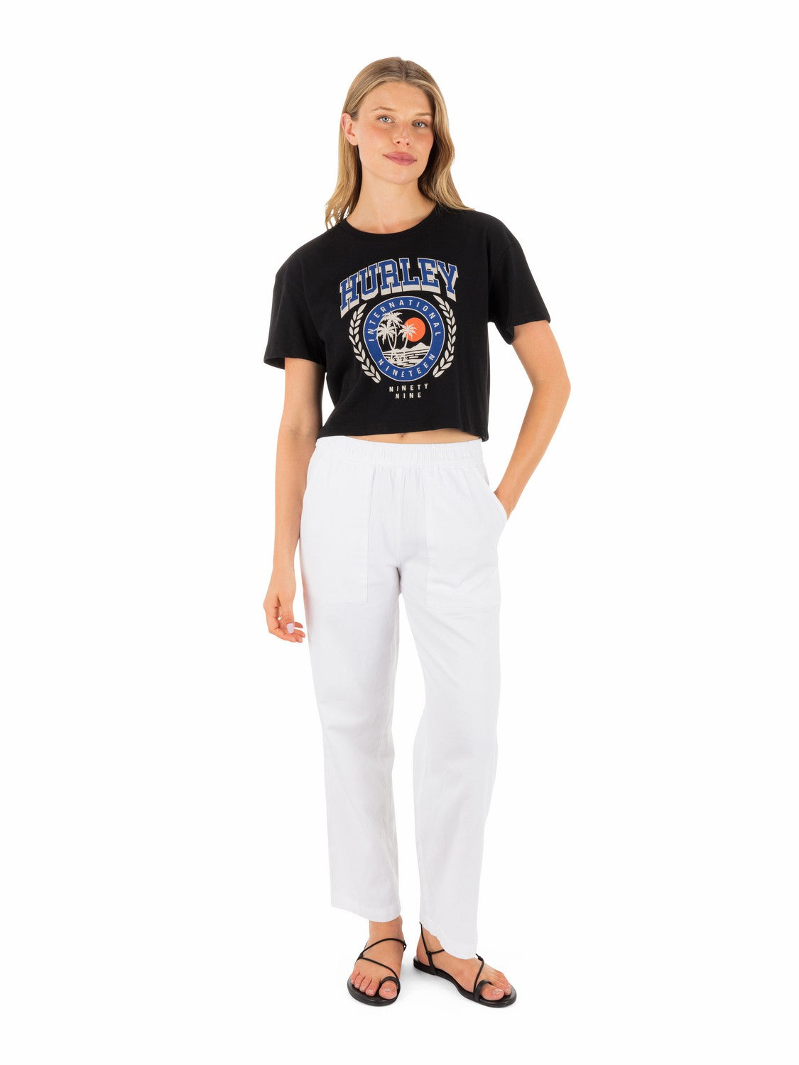 Hurley | Academy Boxy Crop Tee - Black