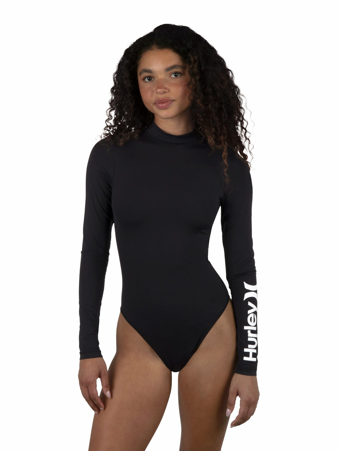 Hurley Onsale | One & Only Mock Neck Zip Back Moderate Surf Suit - Black
