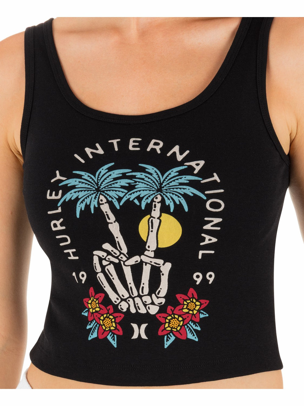 Hurley For Sale | Peacebone Scoop Crop Tank - Black