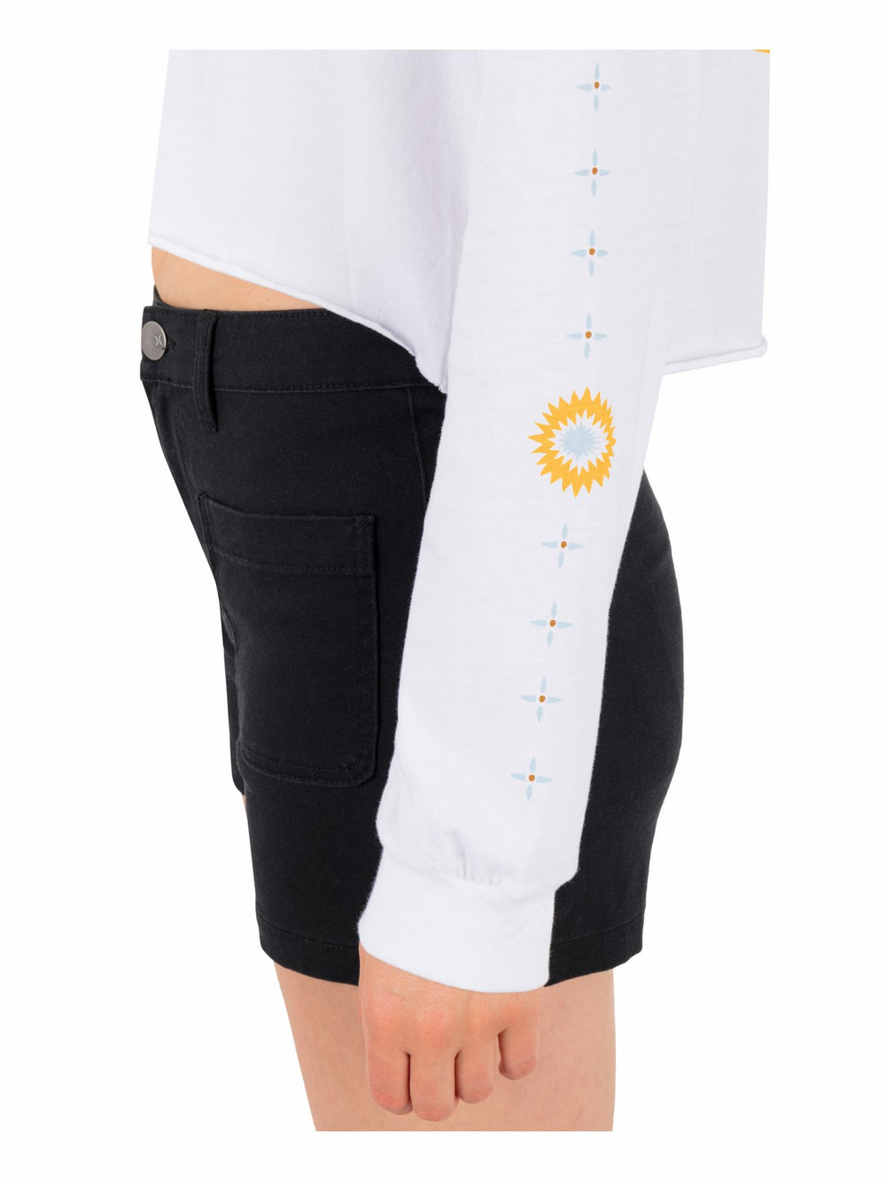 Hurley | Eagles High Long Sleeve Crop Tee - WHITE