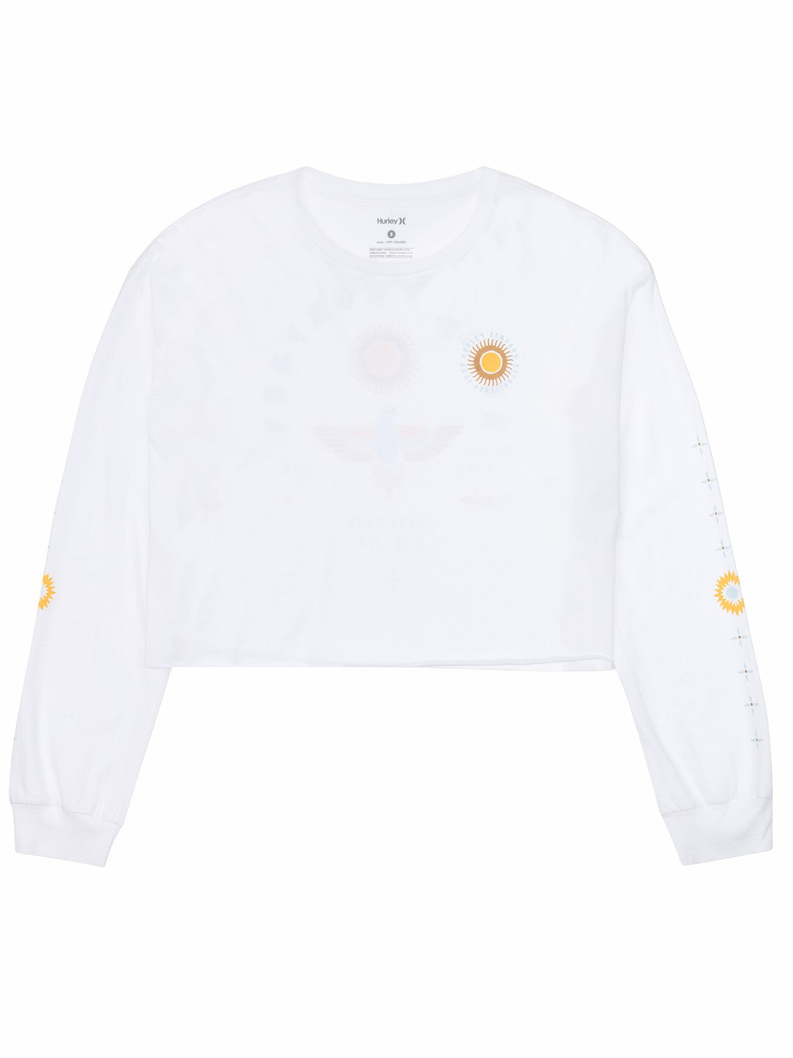 Hurley | Eagles High Long Sleeve Crop Tee - WHITE