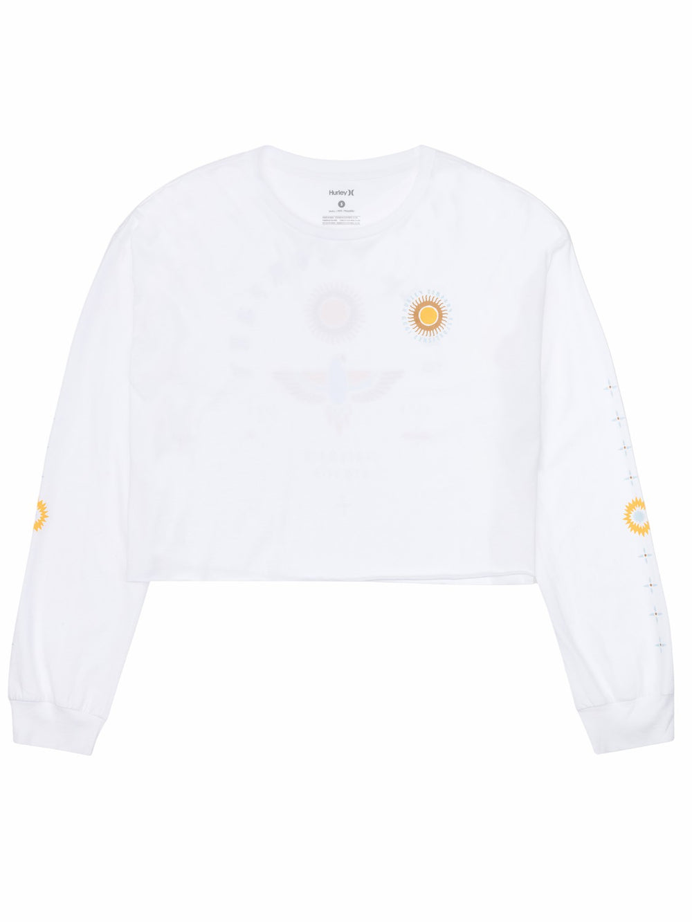 Hurley | Eagles High Long Sleeve Crop Tee - WHITE